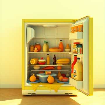 De frigo staat open