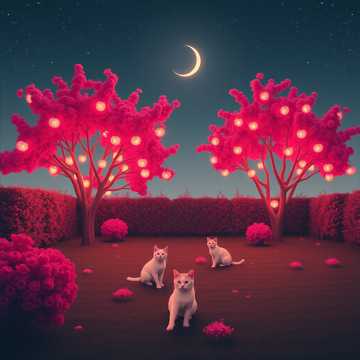 CAT BOY WHISKERS AND CAT GIRL SKY: RASPBERRY CAT COUPLE