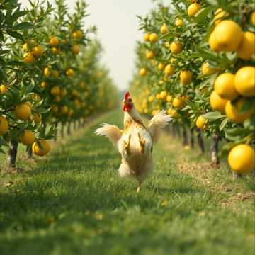 دجاجة مزرعة الليمون