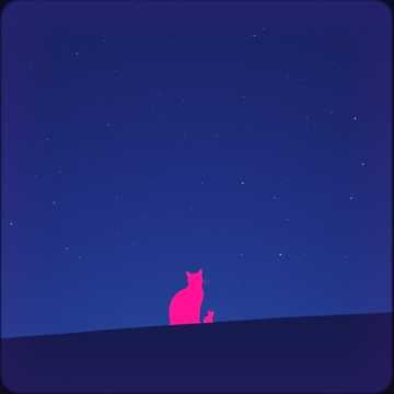 CAT BOY WHISKERS AND CAT GIRL SKY: RASPBERRY CAT COUPLE